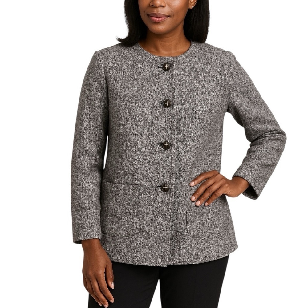 Vintage Huis Clos 8 Wool Blend Professional Blazer Jacket